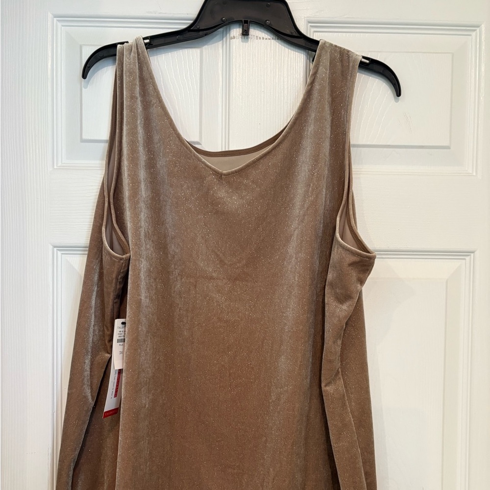 Elegant Tan Sleeveless Dress